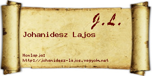 Johanidesz Lajos névjegykártya